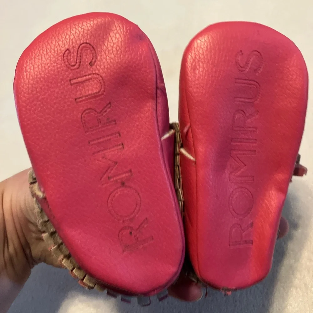 Stylish Pink Kids Moccasins